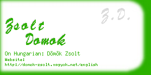 zsolt domok business card