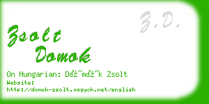 zsolt domok business card